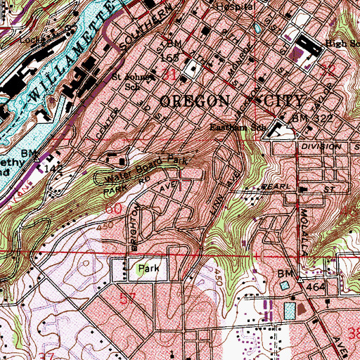 Topographic Map of Singer Creek, OR