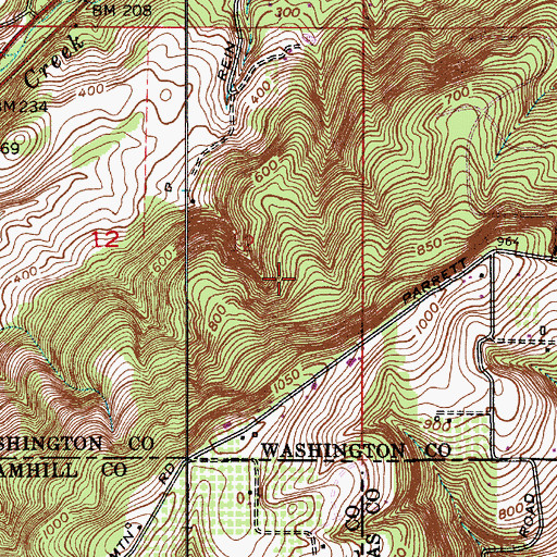 Topographic Map of Loewen Creek, OR