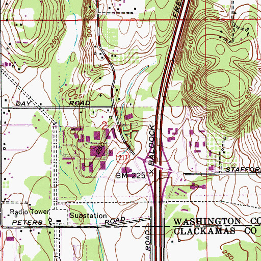Topographic Map of Tapman Creek, OR