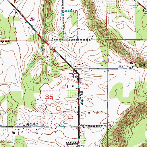 Topographic Map of Lights (historical), OR