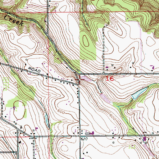 Topographic Map of Glendale Ponds, OR