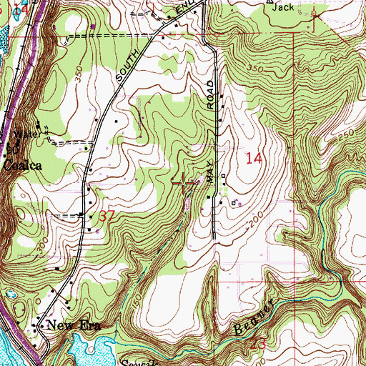 Topographic Map of Aurora Reservoirs, OR