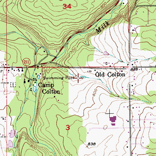 Topographic Map of Swanson Reservoir, OR