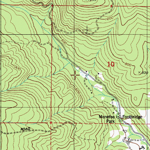 Topographic Map of Yamhill Reservoir, OR