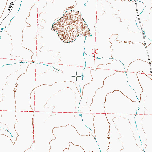 Topographic Map of Card Reservoir, OR