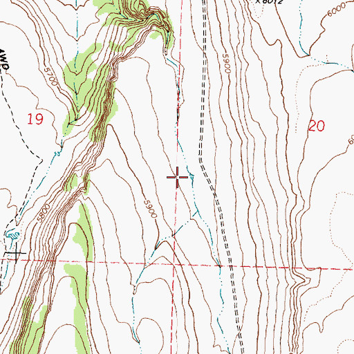Topographic Map of Trial Reservoir, OR