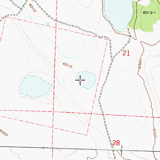 Topographic Map of June Reservoir, OR