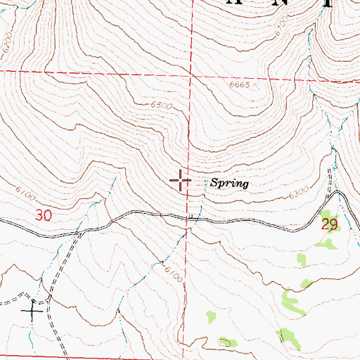 Topographic Map of Cottonwood Spring, OR