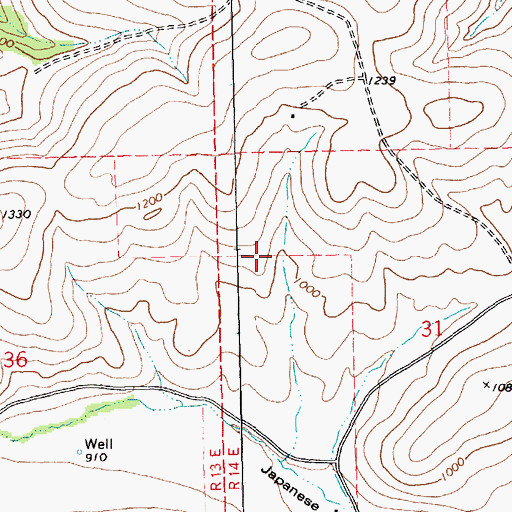 Topographic Map of McDonald Reservoir, OR