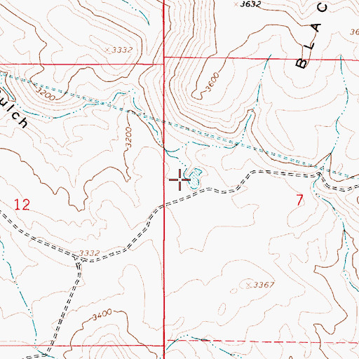 Topographic Map of Blackjack Butte Reservoir, OR