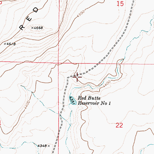 Topographic Map of Red Basin, OR