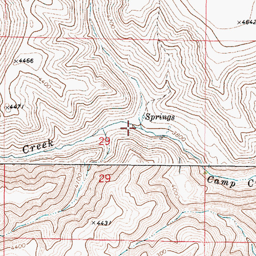 Topographic Map of Tims Creek, OR