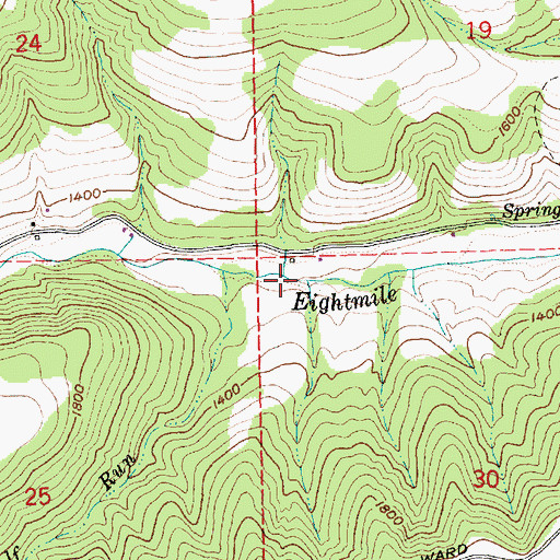 Topographic Map of Lauronzon Canyon, OR