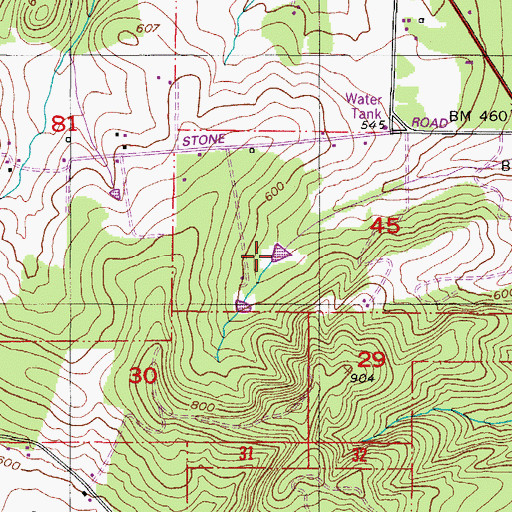 Topographic Map of Jones Pond, OR