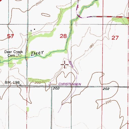 Topographic Map of Rossner Reservoir, OR