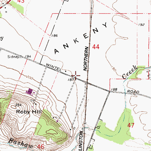 Topographic Map of Wintel (historical), OR
