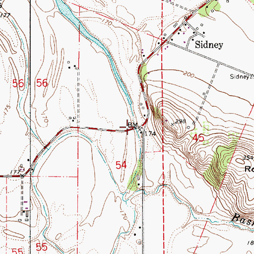 Topographic Map of Roby (historical), OR