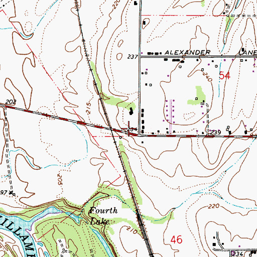 Topographic Map of Conser (historical), OR