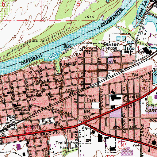 Topographic Map of Leander (historical), OR