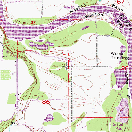 Topographic Map of Weston (historical), OR