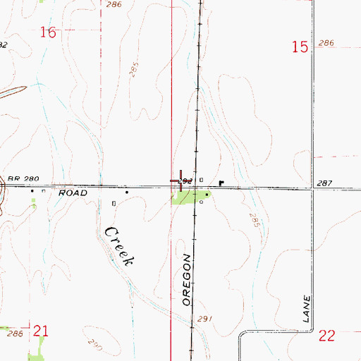 Topographic Map of Nixon (historical), OR