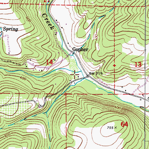 Topographic Map of Wiley Creek, OR