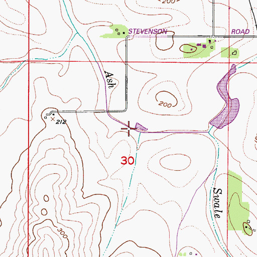 Topographic Map of Markee Reservoir, OR