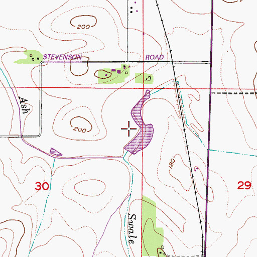 Topographic Map of Martin Brothers Flashboard Reservoir, OR