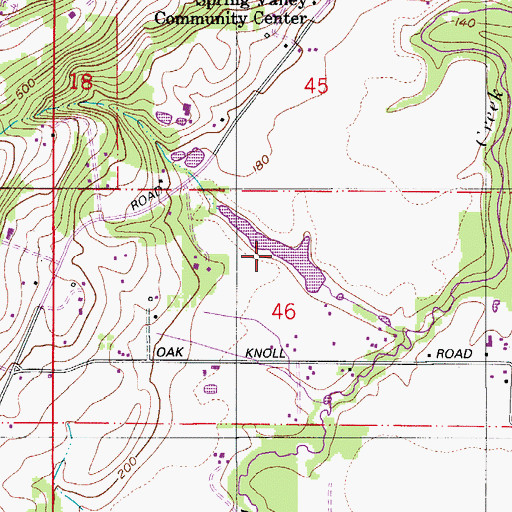 Topographic Map of Hills Reservoir, OR