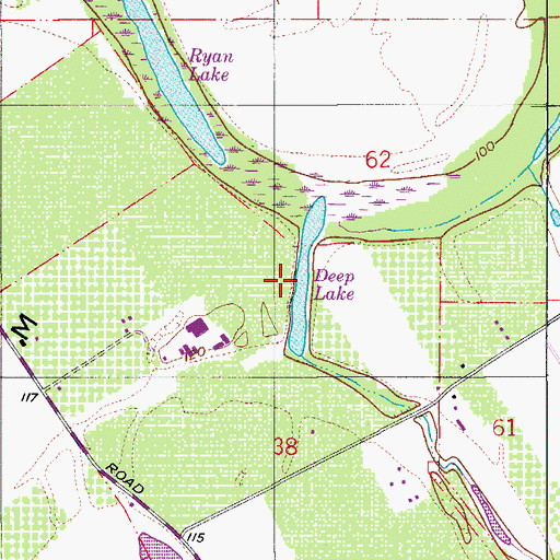 Topographic Map of Deep Lake, OR