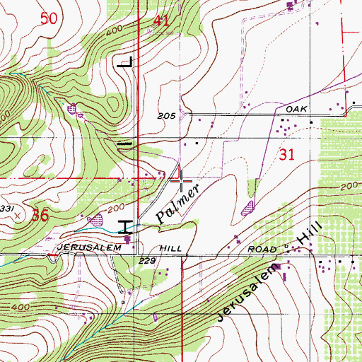 Topographic Map of Canyon Creek, OR