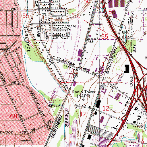 Topographic Map of Claxtar (historical), OR
