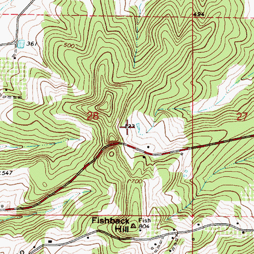 Topographic Map of Lenhard Reservoir, OR