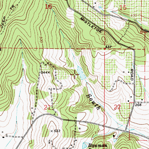 Topographic Map of Alsip Reservoir, OR