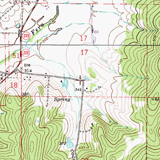 Topographic Map of Garber Reservoir, OR