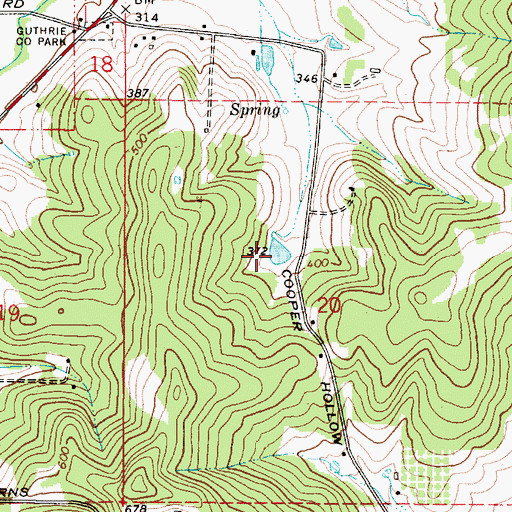 Topographic Map of Fisher Reservoir, OR
