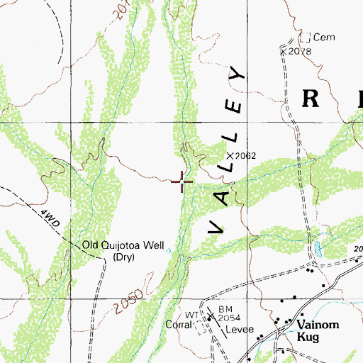Topographic Map of Sikul Himatk Wash, AZ
