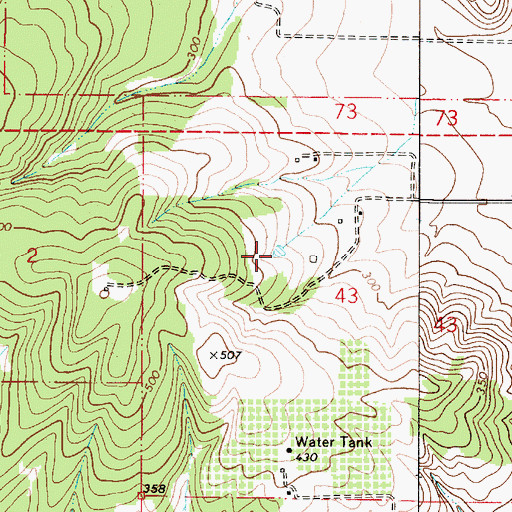 Topographic Map of Lamer Pond, OR