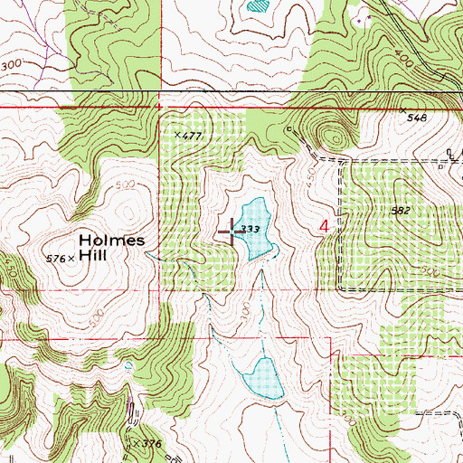 Topographic Map of Marx Reservoir, OR