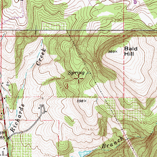 Topographic Map of Eagle Crest Spring, OR