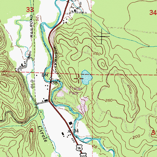 Topographic Map of Riverside Lake, OR