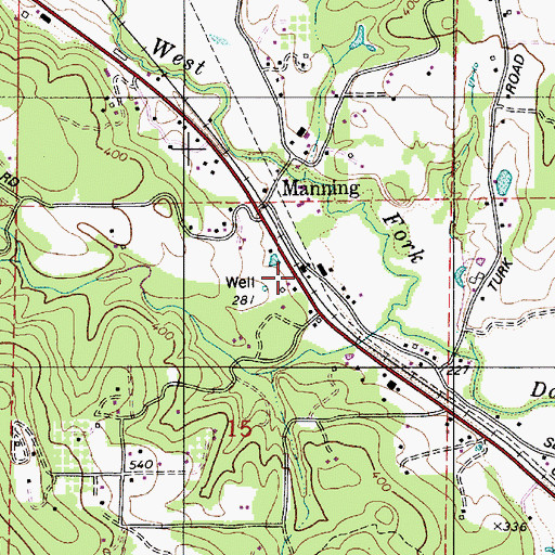 Topographic Map of Carstens (historical), OR