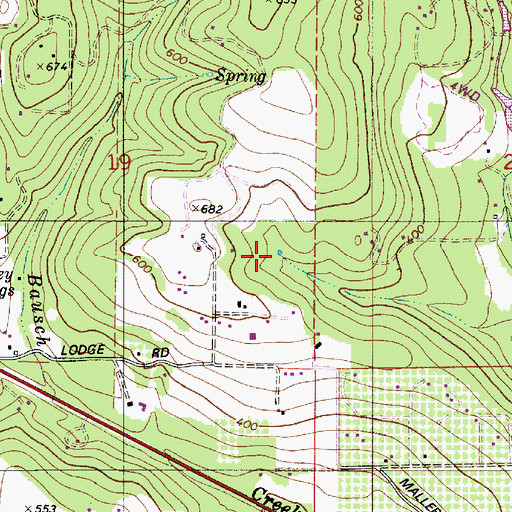 Topographic Map of Bateman Reservoir, OR
