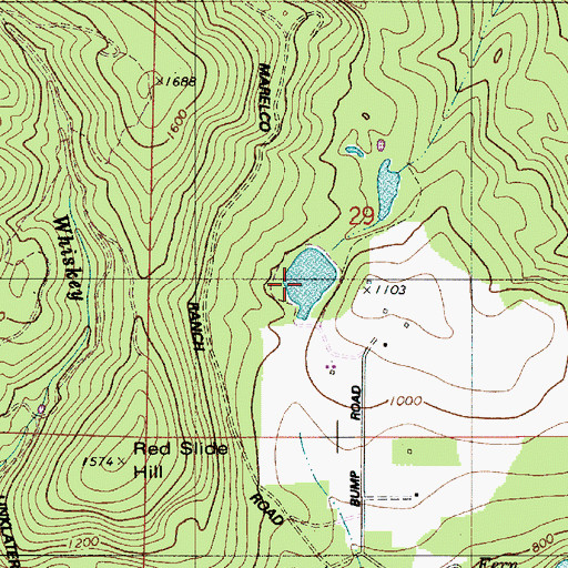 Topographic Map of Bump Reservoir, OR