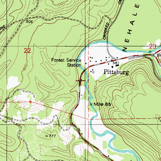 Topographic Map of Pioneer Park, OR