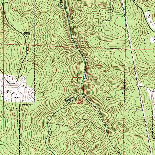 Topographic Map of Rainier Reservoir, OR