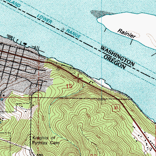 Topographic Map of Owl Creek, OR