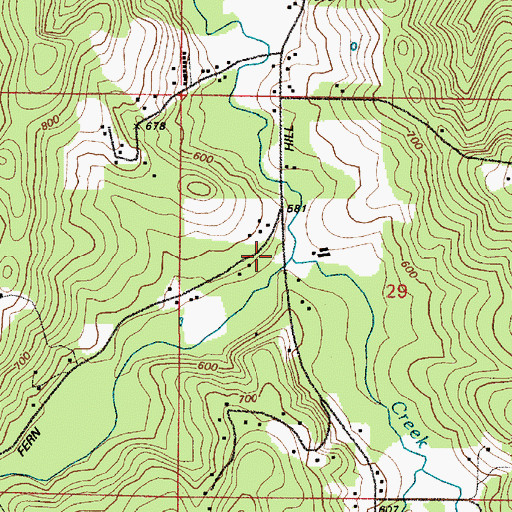 Topographic Map of Girt Creek, OR