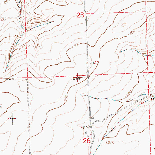Topographic Map of Tommy Dean Cemetery, OR