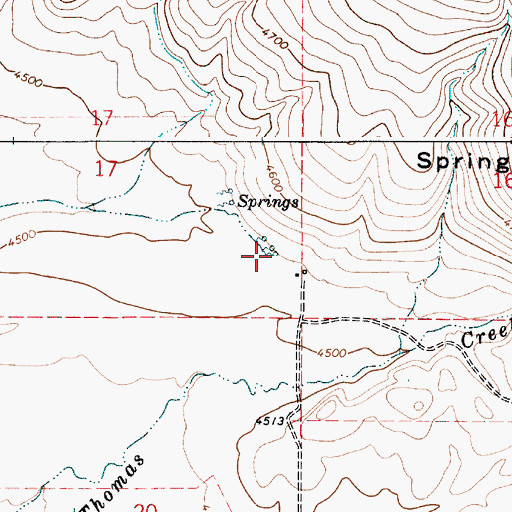 Topographic Map of Cold Spring, OR
